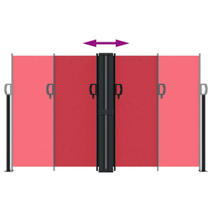 Tenda da Sole Laterale Retrattile Rossa 140x600 cm 4004612