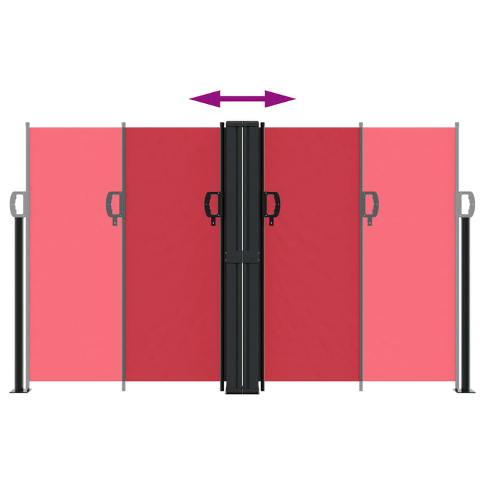 Tenda da Sole Laterale Retrattile Rossa 140x600 cm 4004612