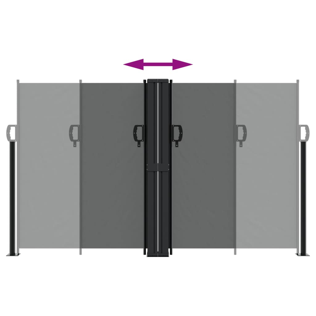 Tenda da Sole Laterale Retrattile Antracite 140x600 cm 4004613