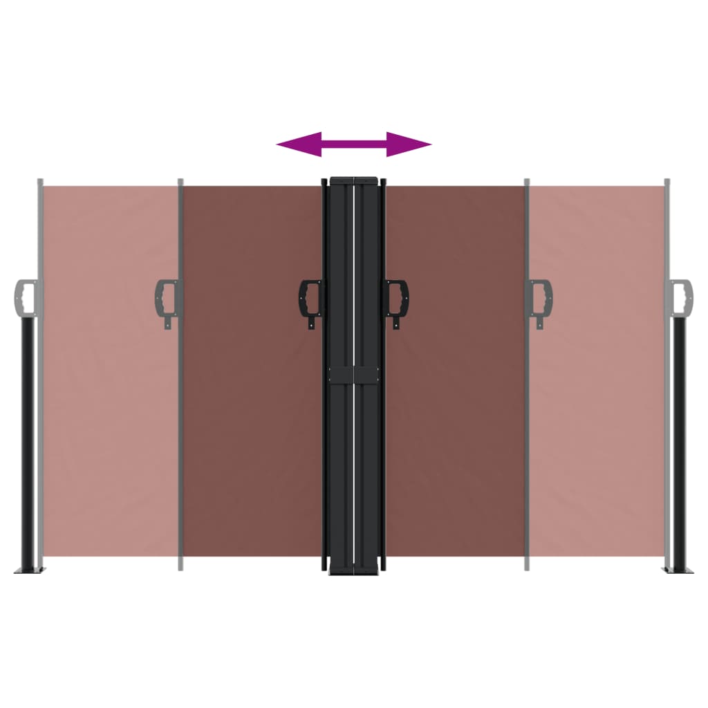 Tenda da Sole Laterale Retrattile Marrone 140x600 cm 4004614