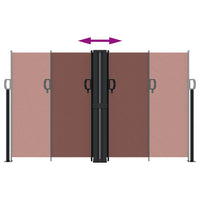 Tenda da Sole Laterale Retrattile Marrone 140x600 cm 4004614