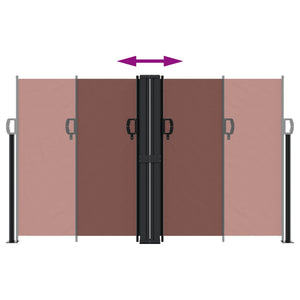 Tenda da Sole Laterale Retrattile Marrone 140x600 cm 4004614