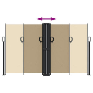 Tenda da Sole Laterale Retrattile Beige 140x600 cm 4004615