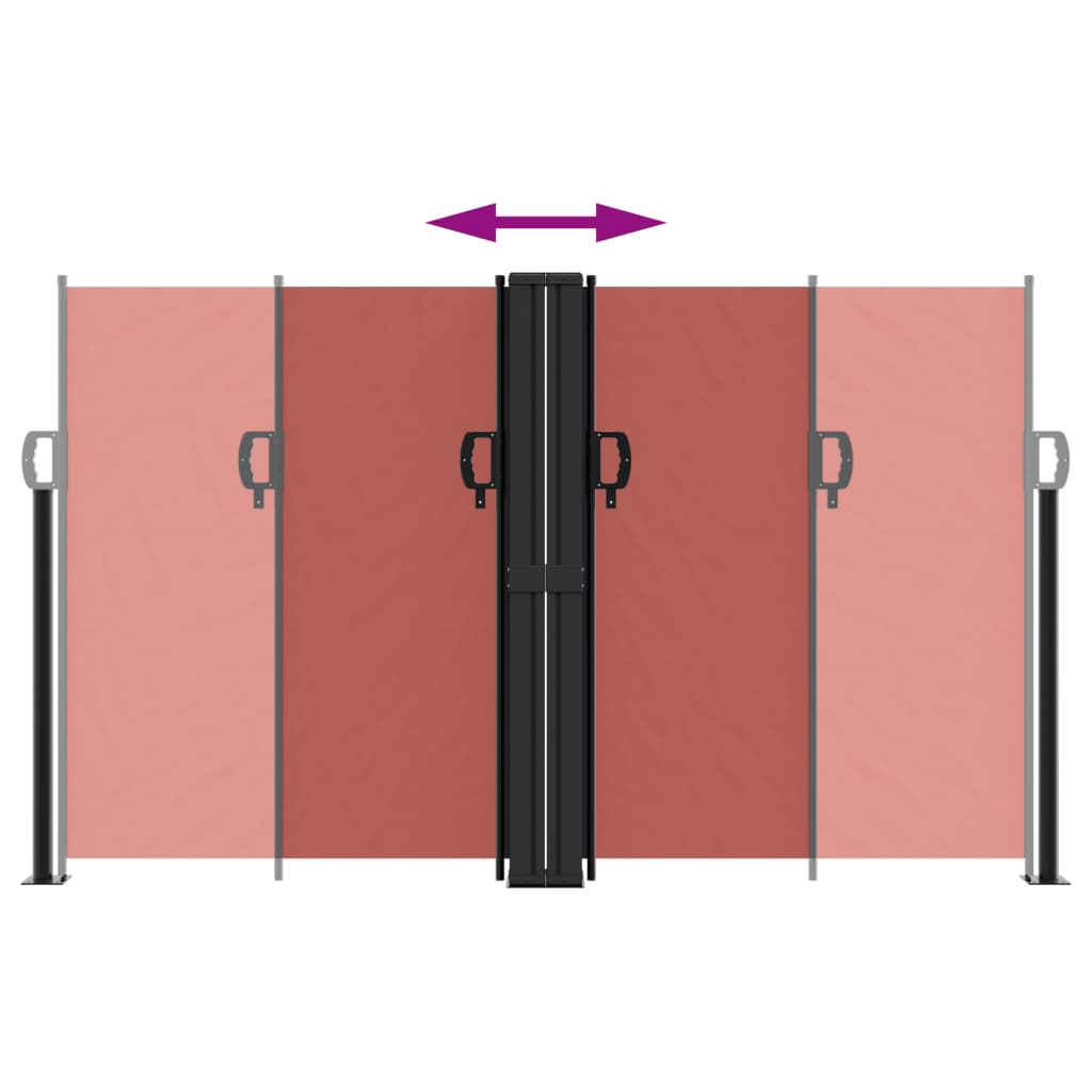 Tenda da Sole Laterale Retrattile Terracotta 140x600 cm 4004618