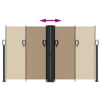 Tenda da Sole Laterale Retrattile Tortora 140x600 cm