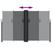 Tenda da Sole Laterale Retrattile Nera 160x600 cm 4004624