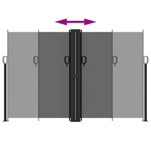 Tenda da Sole Laterale Retrattile Nera 160x600 cm 4004624