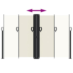 Tenda da Sole Laterale Retrattile Crema 160x600 cm 4004625