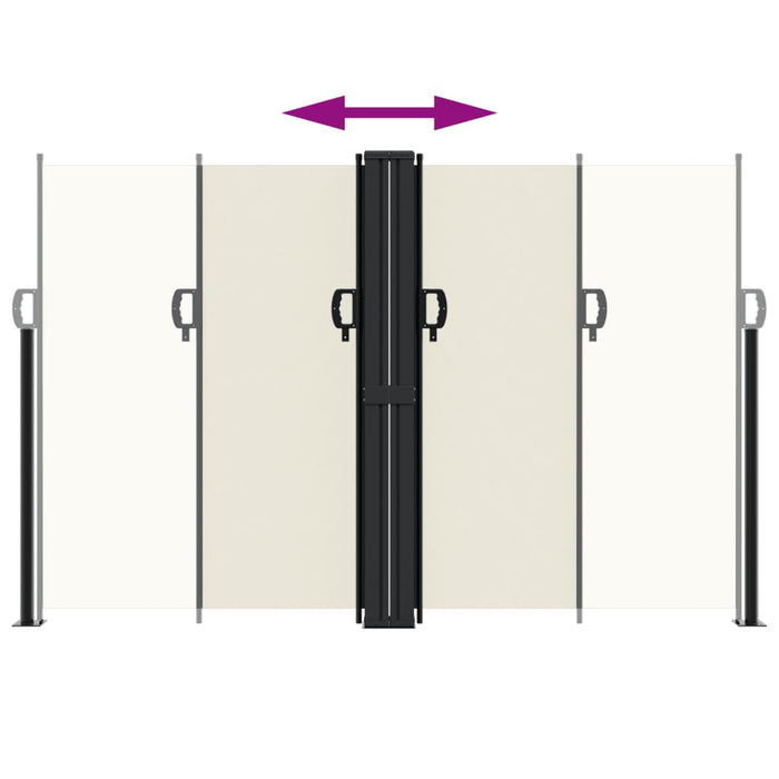 Tenda da Sole Laterale Retrattile Crema 160x600 cm 4004625