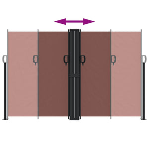 Tenda da Sole Laterale Retrattile Marrone 160x600 cm 4004629