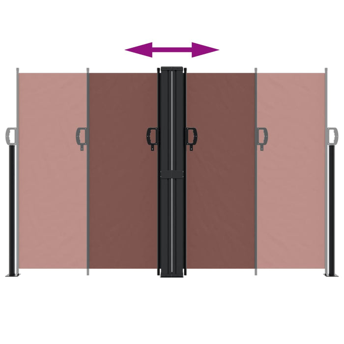 Tenda da Sole Laterale Retrattile Marrone 160x600 cm 4004629