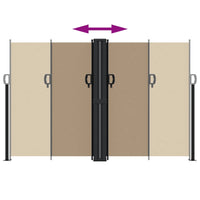 Tenda da Sole Laterale Retrattile Tortora 160x600 cm 4004634