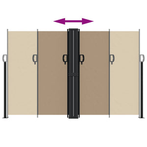 Tenda da Sole Laterale Retrattile Tortora 160x600 cm 4004634