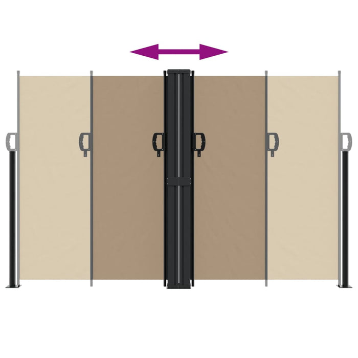 Tenda da Sole Laterale Retrattile Tortora 160x600 cm