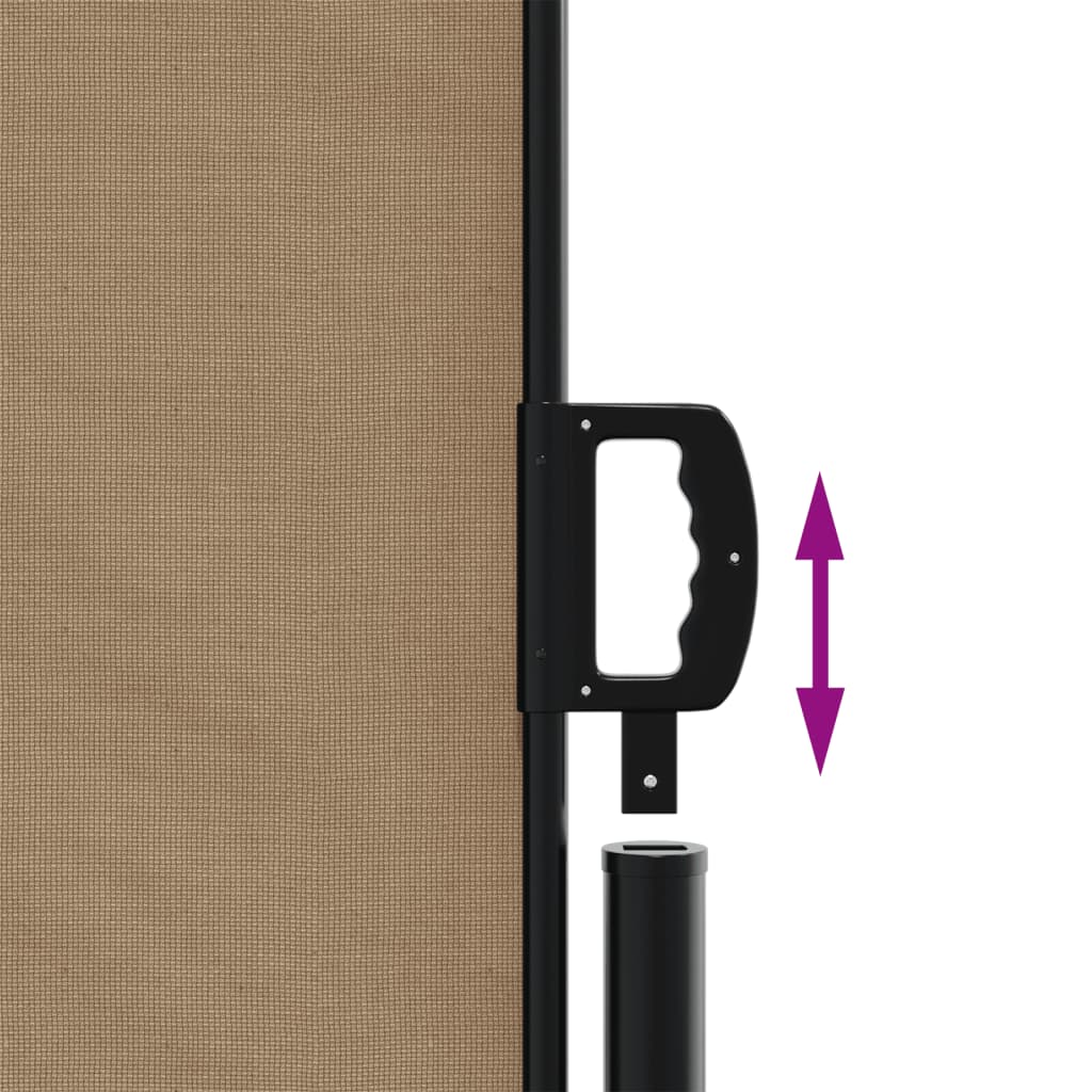 Tenda da Sole Laterale Retrattile Tortora 160x600 cm 4004634