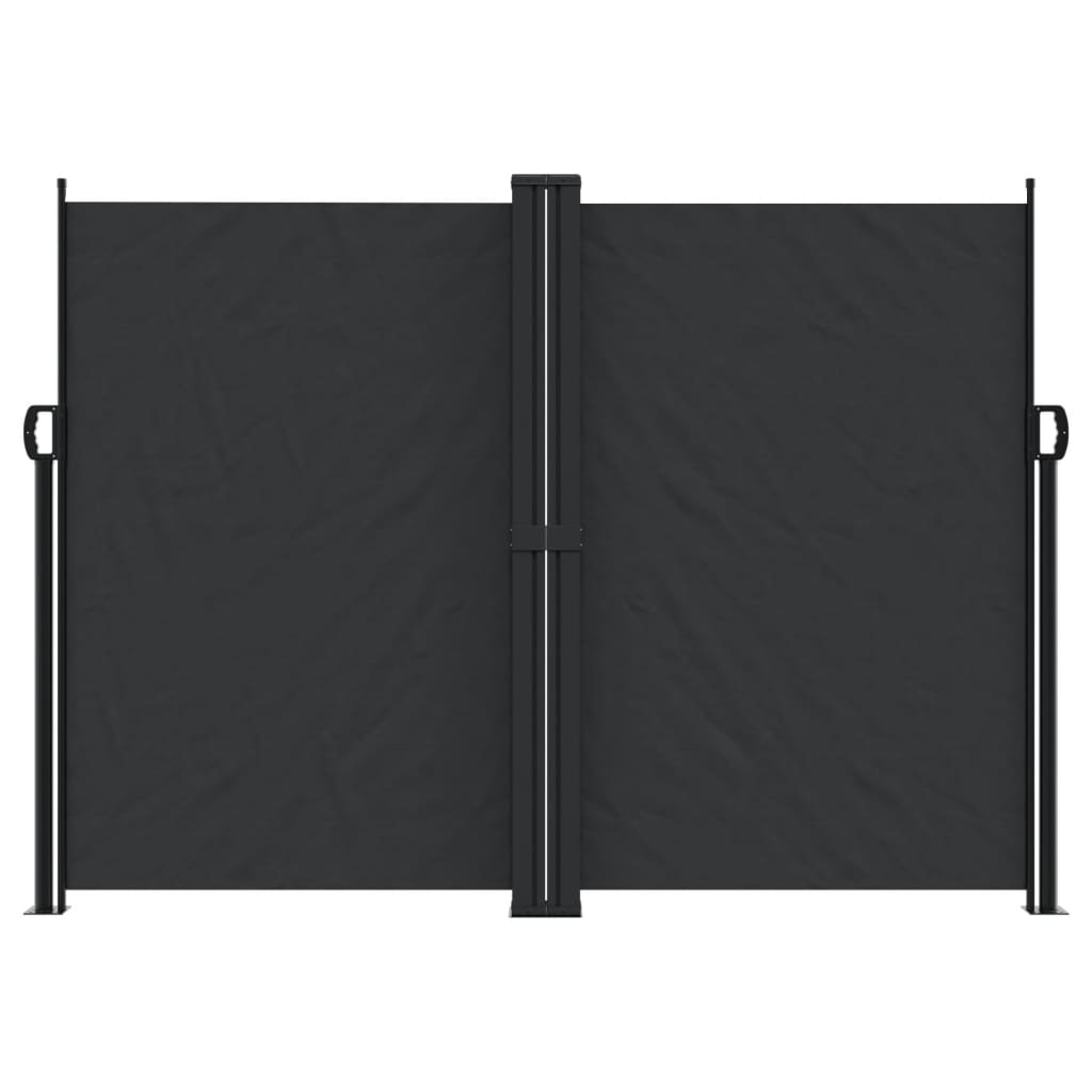 Tenda da Sole Laterale Retrattile Nera 180x600 cm 4004639