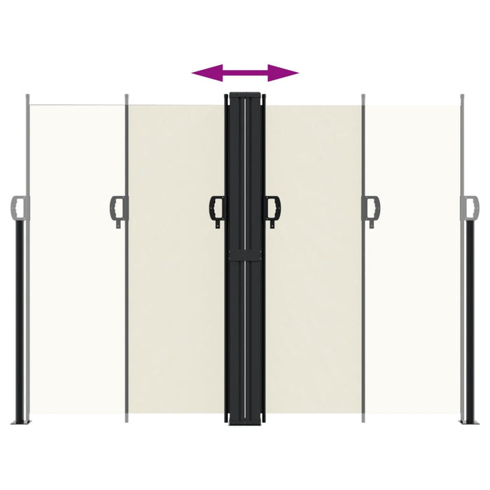 Tenda da Sole Laterale Retrattile Crema 180x600 cm 4004640