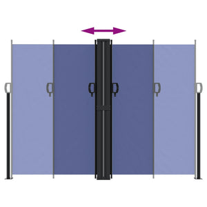 Tenda da Sole Laterale Retrattile Blu 180x600 cm 4004641