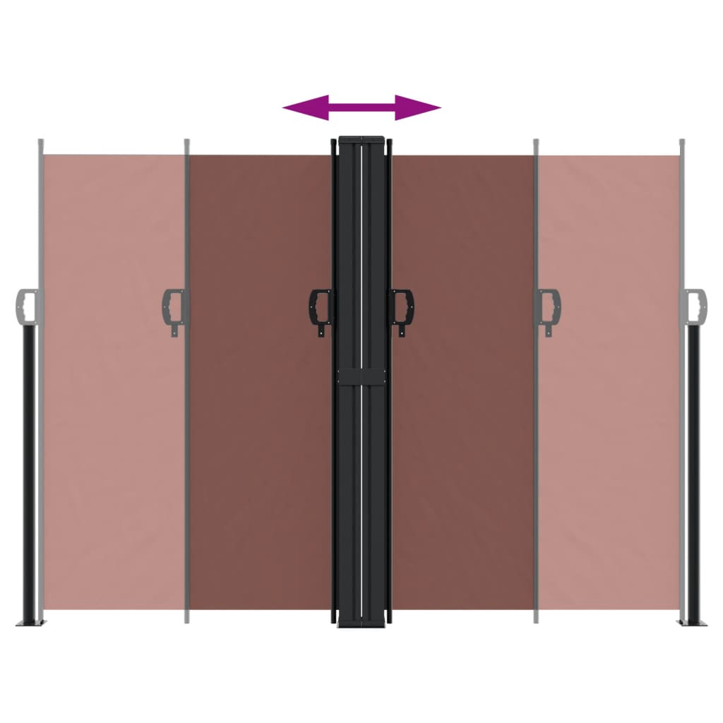 Tenda da Sole Laterale Retrattile Marrone 180x600 cm 4004644