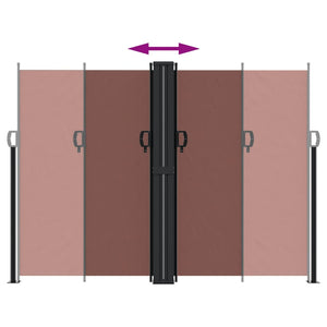 Tenda da Sole Laterale Retrattile Marrone 180x600 cm 4004644