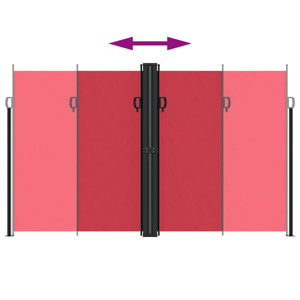 Tenda da Sole Laterale Retrattile Rossa 200x600 cm 4004657