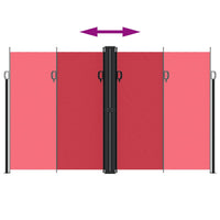 Tenda da Sole Laterale Retrattile Rossa 200x600 cm 4004657