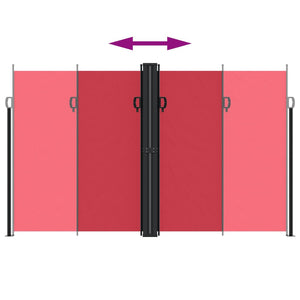 Tenda da Sole Laterale Retrattile Rossa 200x600 cm 4004657