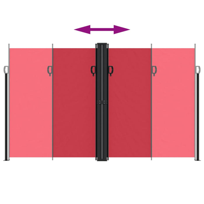 Tenda da Sole Laterale Retrattile Rossa 200x600 cm 4004657