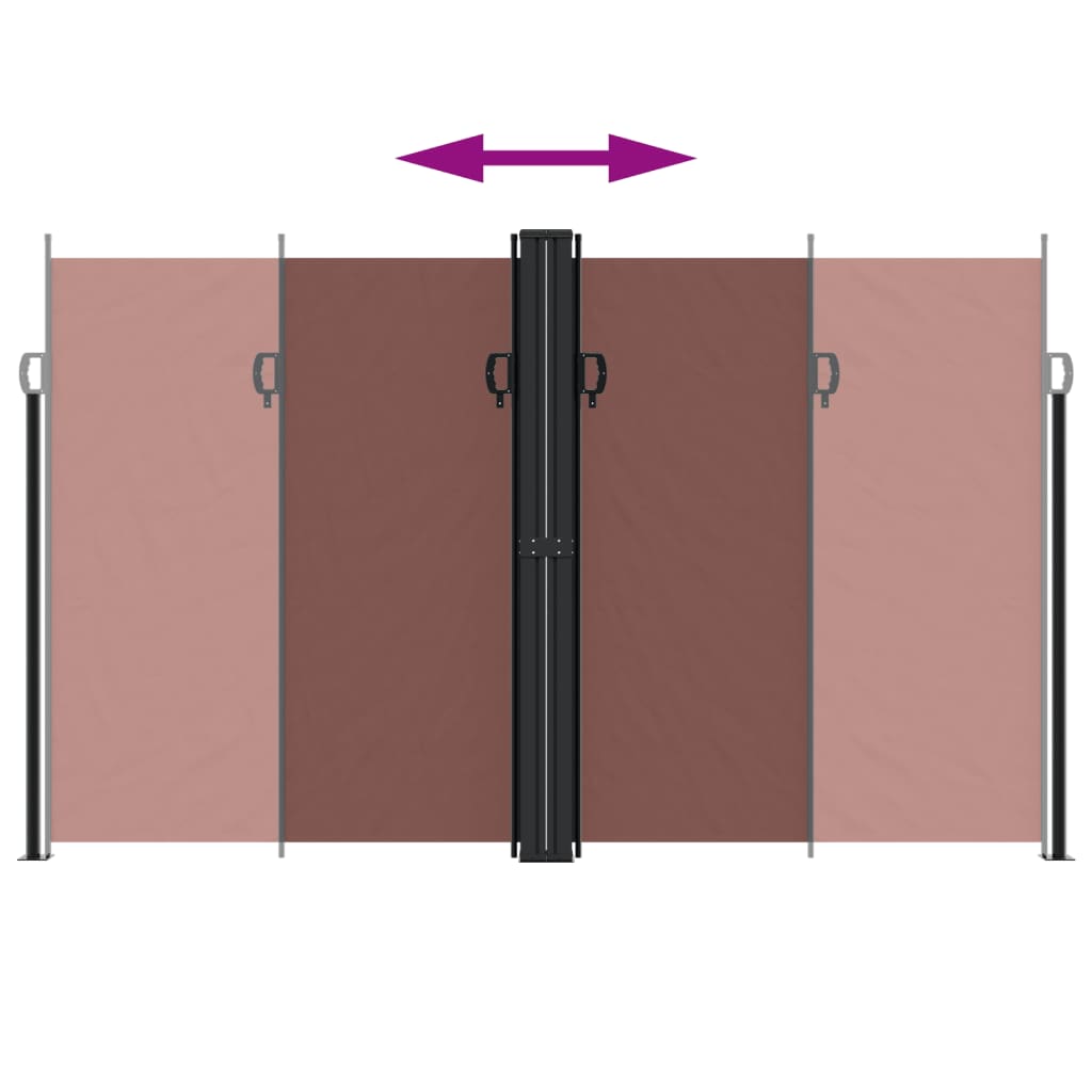 Tenda da Sole Laterale Retrattile Marrone 200x600 cm 4004659