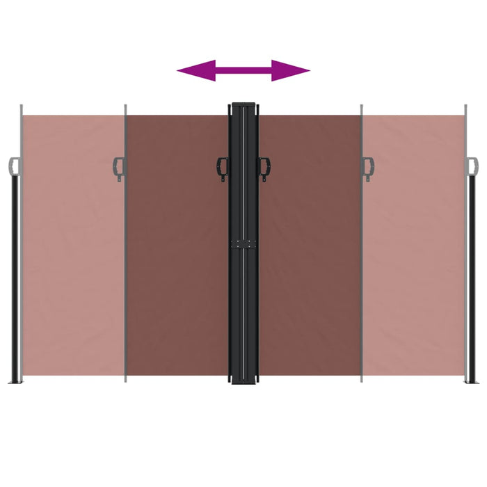 Tenda da Sole Laterale Retrattile Marrone 200x600 cm 4004659