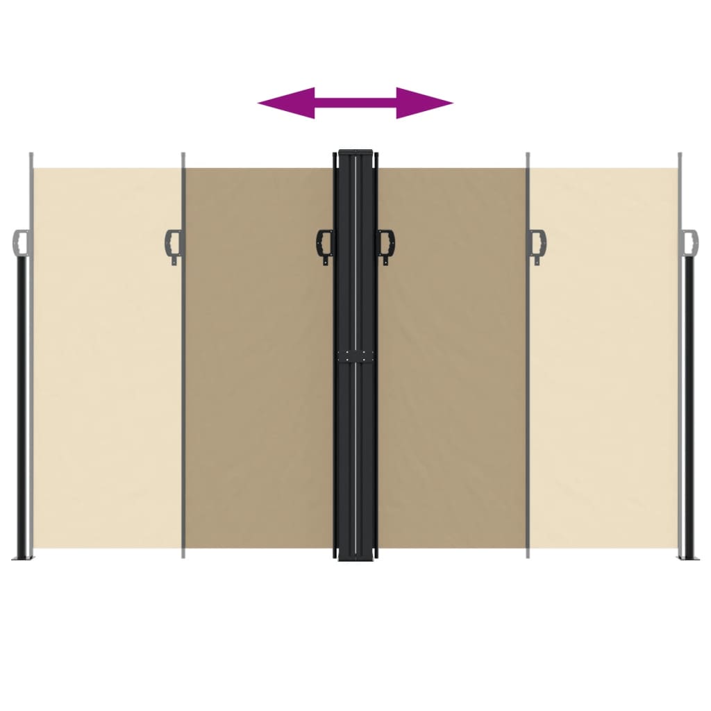 Tenda da Sole Laterale Retrattile Beige 200x600 cm 4004660