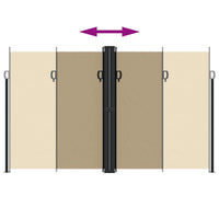 Tenda da Sole Laterale Retrattile Beige 200x600 cm 4004660