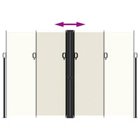 Tenda da Sole Laterale Retrattile Crema 220x600 cm 4004670