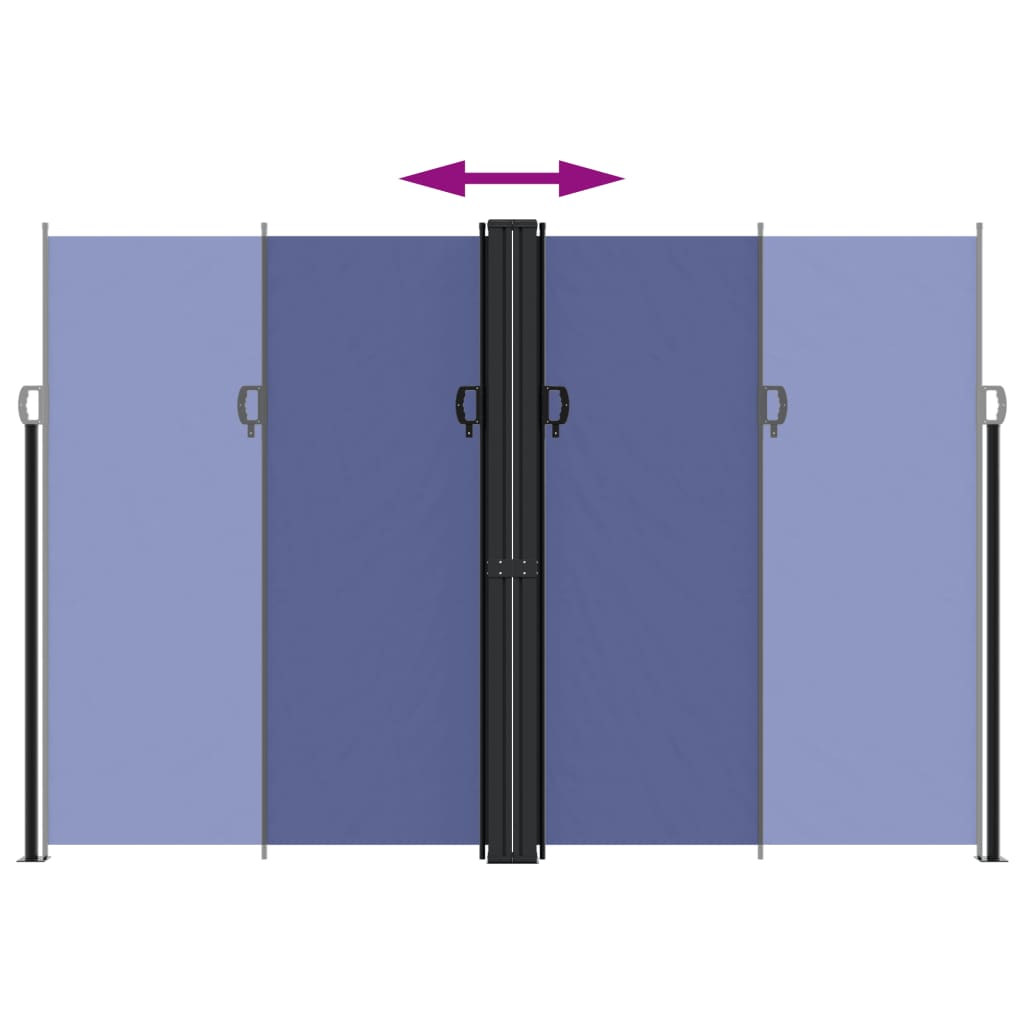 Tenda da Sole Laterale Retrattile Blu 220x600 cm 4004671