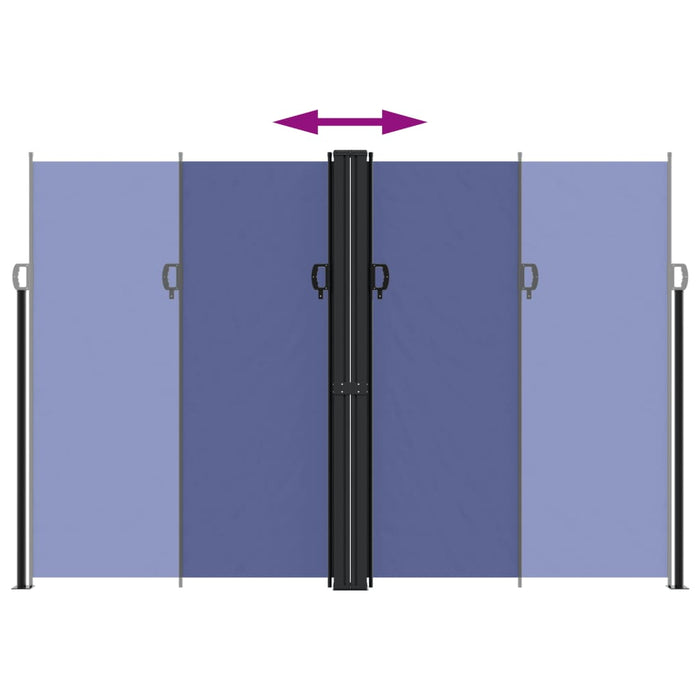 Tenda da Sole Laterale Retrattile Blu 220x600 cm 4004671