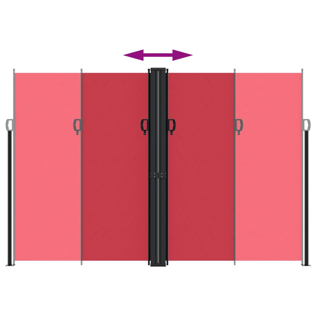 Tenda da Sole Laterale Retrattile Rossa 220x600 cm 4004672