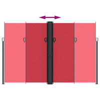 Tenda da Sole Laterale Retrattile Rossa 220x600 cm 4004672