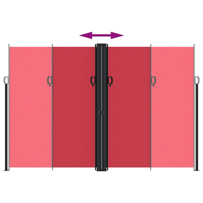 Tenda da Sole Laterale Retrattile Rossa 220x600 cm 4004672