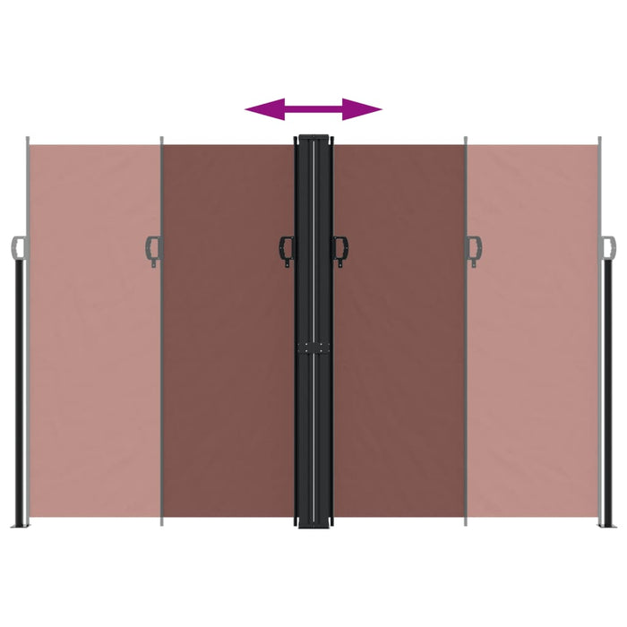 Tenda da Sole Laterale Retrattile Marrone 220x600 cm 4004674