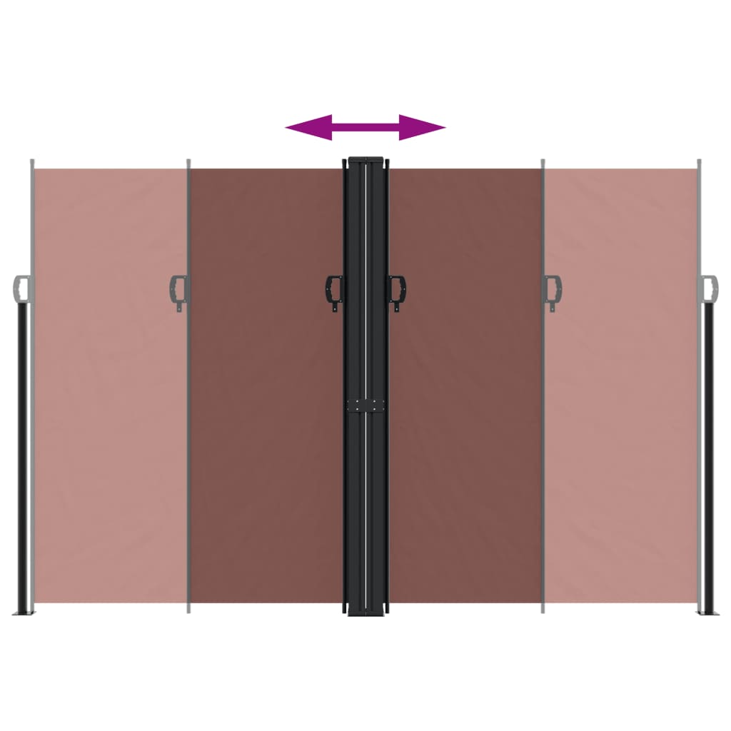 Tenda da Sole Laterale Retrattile Marrone 220x600 cm