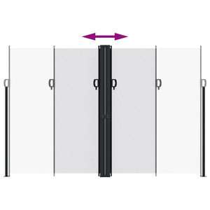 Tenda da Sole Laterale Retrattile Bianco 220x600 cm