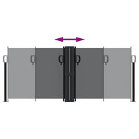 Tenda da Sole Laterale Retrattile Nera 100x1000 cm 4004684