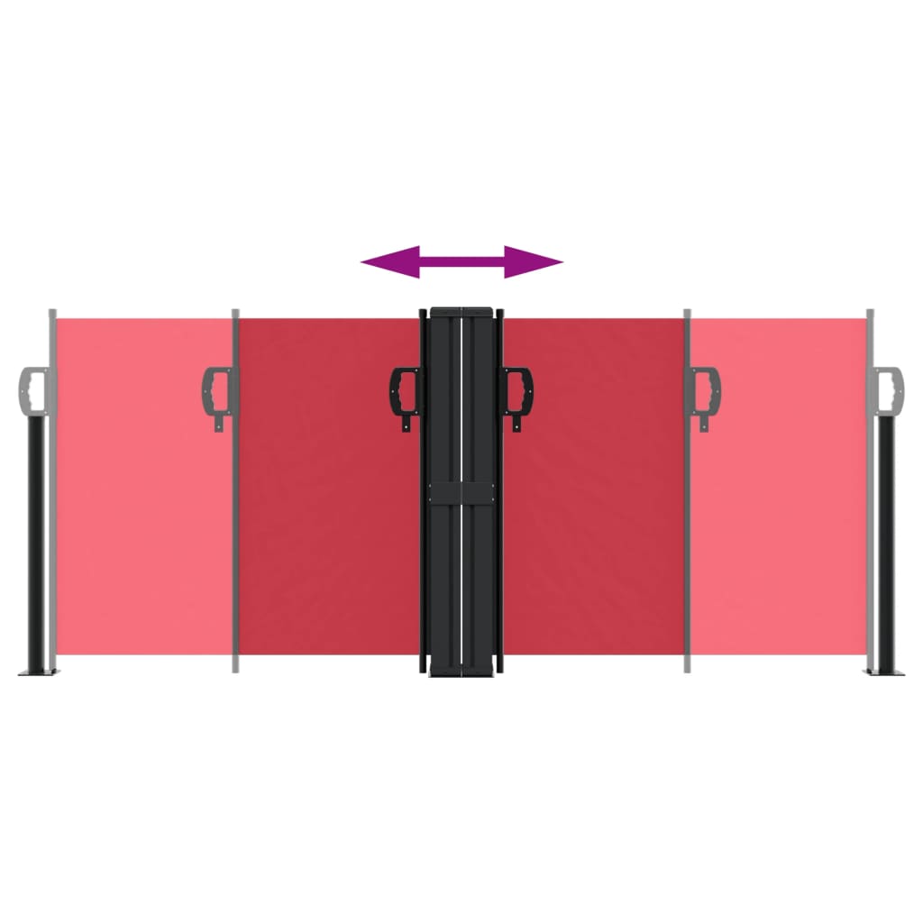 Tenda da Sole Laterale Retrattile Rossa 100x1000 cm 4004687