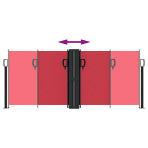 Tenda da Sole Laterale Retrattile Rossa 100x1000 cm 4004687