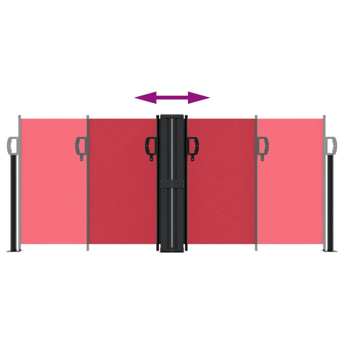 Tenda da Sole Laterale Retrattile Rossa 100x1000 cm 4004687