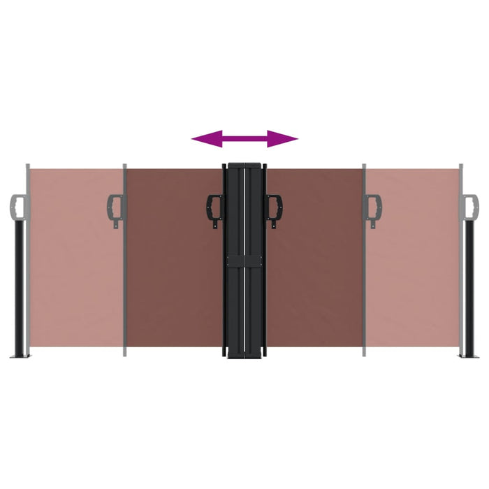 Tenda da Sole Laterale Retrattile Marrone 100x1000 cm 4004689