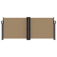 Tenda da Sole Laterale Retrattile Tortora 100x1000 cm 4004694