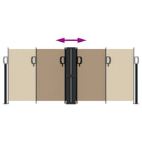 Tenda da Sole Laterale Retrattile Tortora 100x1000 cm 4004694