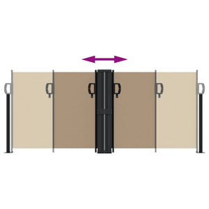 Tenda da Sole Laterale Retrattile Tortora 100x1000 cm 4004694