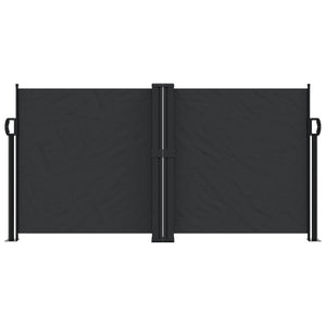 Tenda da Sole Laterale Retrattile Nera 120x1000 cm 4004699